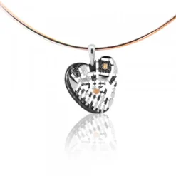 Colgante Corazón de Bilbao de Plata y Oro