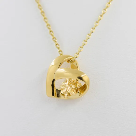 Colgante Corazón San Valentín Plata Dorada