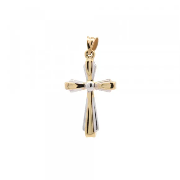 Colgante Cruz Oro Bicolor 27mm