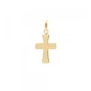 Colgante Cruz Plata Dorada 14mm