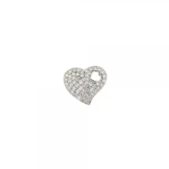 Colgante de Plata en Forma de Corazón con Circonitas Blancas