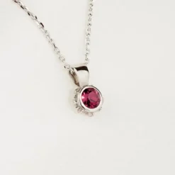 Colgante Distira Plata y Cristal Rosa