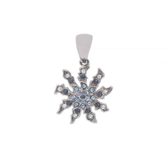 Colgante Eguzkilore de Plata y Circonitas Multicolor