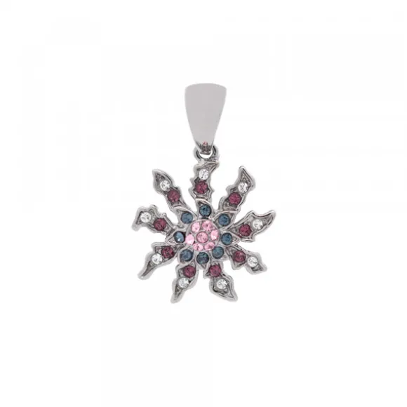 Colgante Eguzkilore de Rutenio y Circonitas Multicolor