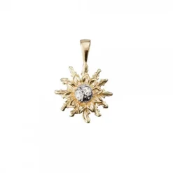 Colgante Eguzkilore Oro Bicolor 14mm