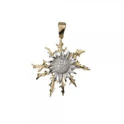 Colgante Eguzkilore Oro y Diamantes 37mm