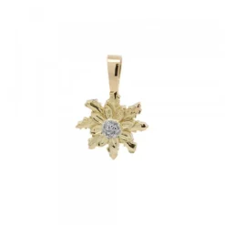 Colgante Eguzkilore Oro y Brillantes 11mm