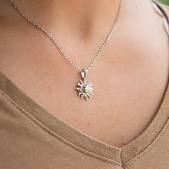 Colgante Eguzkilore Plata Bicolor 14mm