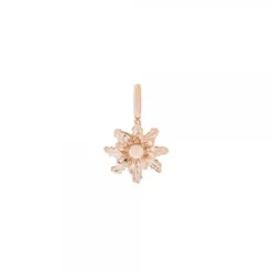 Colgante Eguzkilore Plata Rosa 8mm