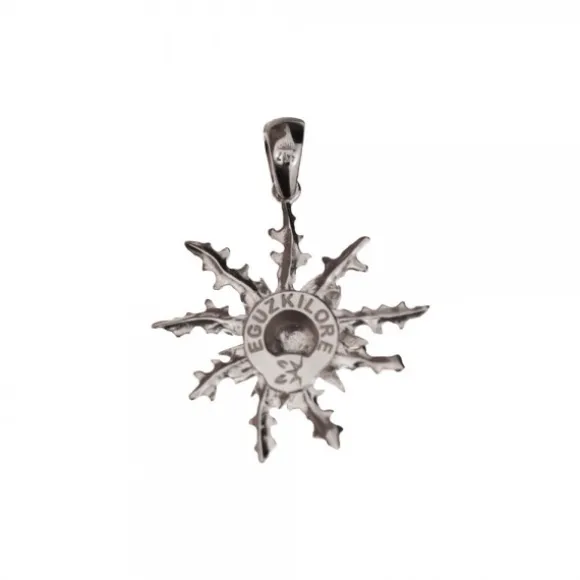 Colgante Eguzkilore Plata Negra 29mm