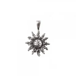 Colgante Eguzkilore Plata Envejecida 14mm