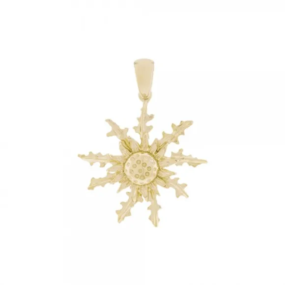 Colgante Eguzkilore Plata Dorada 29mm