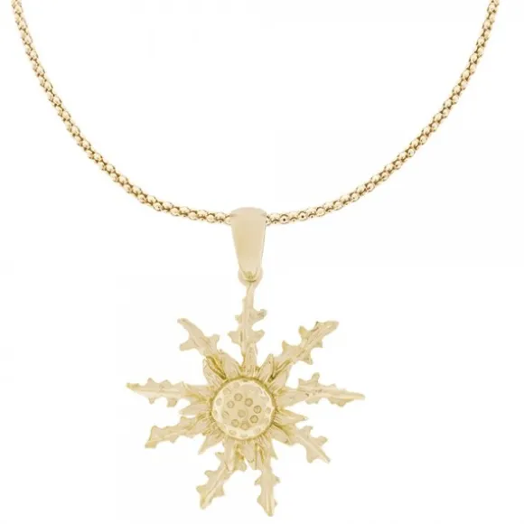 Colgante Eguzkilore Plata Dorada 29mm