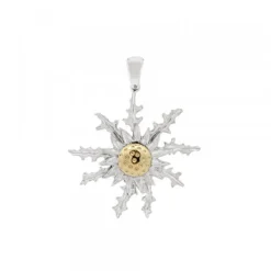 Colgante Eguzkilore Plata Bicolor 29mm