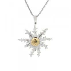 Colgante Eguzkilore Plata Bicolor 29mm