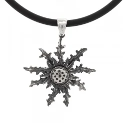 Colgante Eguzkilore Plata Envejecida 37mm