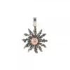 Colgante Eguzkilore Plata Envejecida y Rosa 21mm