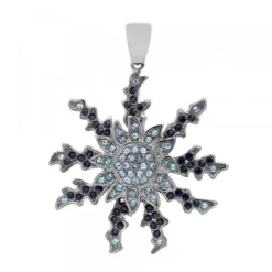 Colgante Eguzkilore Rutenio y Circonitas Azules 45mm