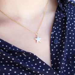 Colgante Estrella de Plata Dorada