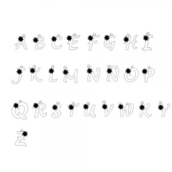 Colgante Inicial de Plata Bicolor 14mm