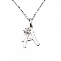 Colgante Inicial de Plata 14mm