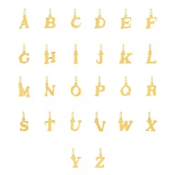 Colgante Inicial Lámina Oro 18kt.