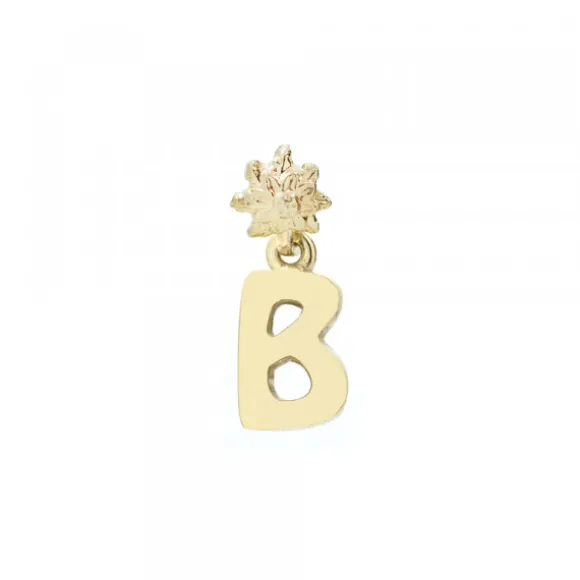 Colgante Inicial Plata Dorada 10mm