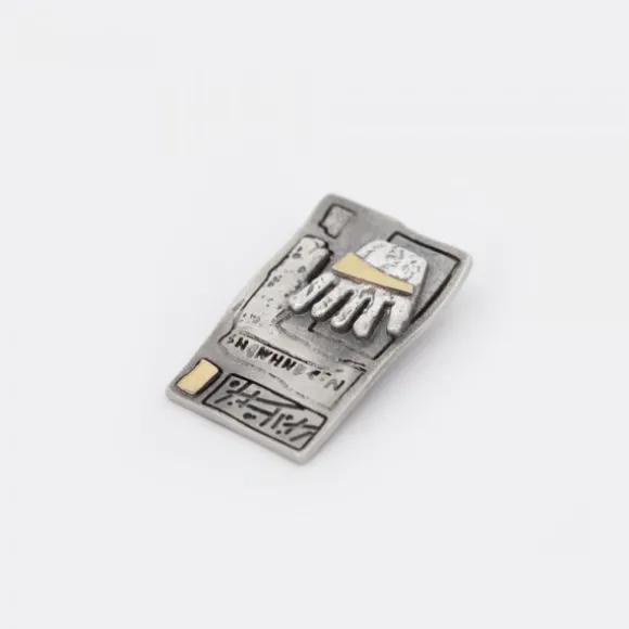 Colgante Irulegi Cuadrado Plata y Lámina de Oro