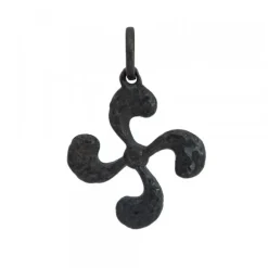 Colgante Lauburu de Plata Oxidada 22mm