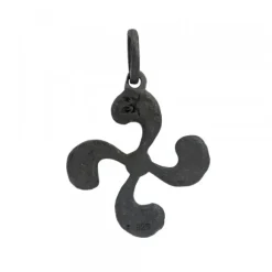 Colgante Lauburu de Plata Oxidada 22mm
