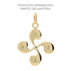 Colgante Lauburu Oro 24mm Personalizable
