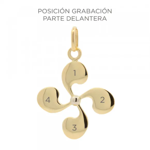 Colgante Lauburu Oro 24mm Personalizable