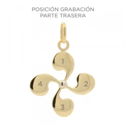 Colgante Lauburu Oro 24mm Personalizable
