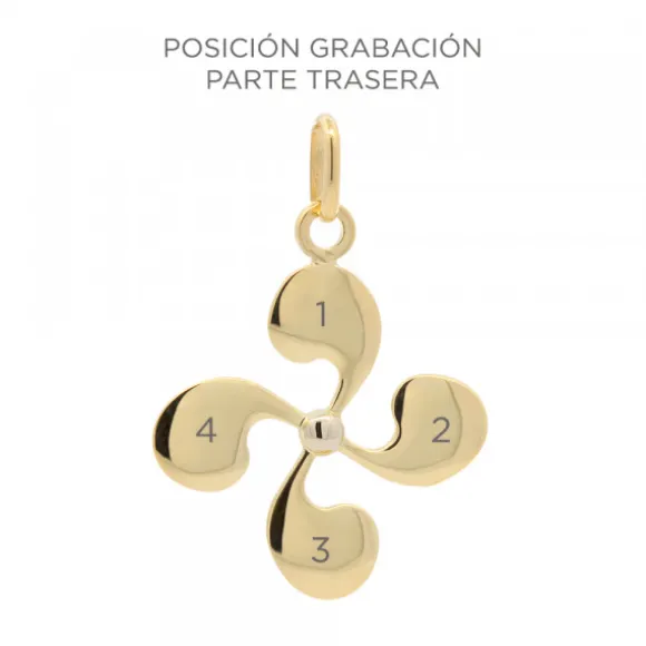 Colgante Lauburu Oro 24mm Personalizable