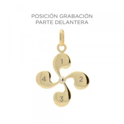 Colgante Lauburu Oro 21mm Personalizable