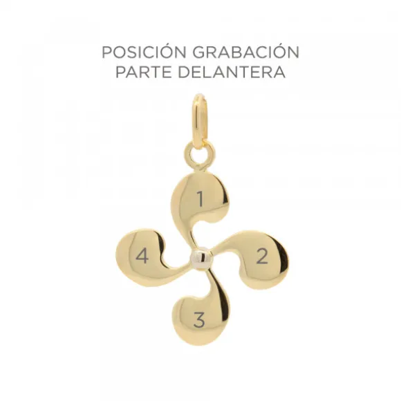 Colgante Lauburu Oro 21mm Personalizable