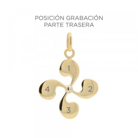 Colgante Lauburu Oro 21mm Personalizable