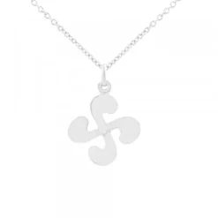 Colgante Lauburu Plata 26mm y Cadena Forza