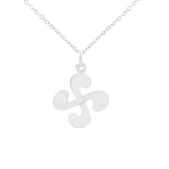 Colgante Lauburu Plata 26mm y Cadena Forza