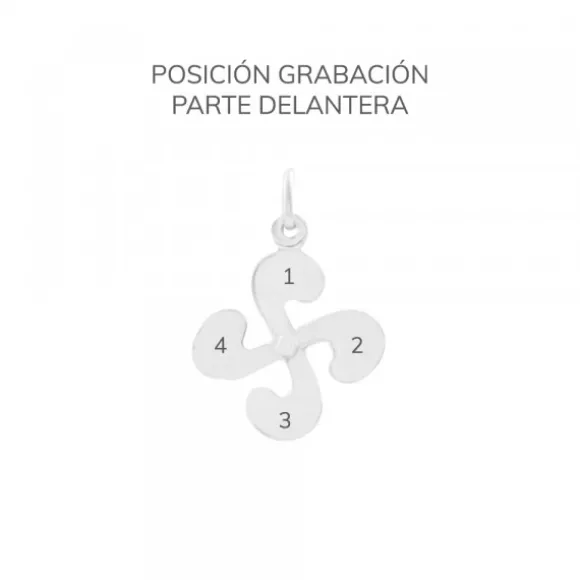 Colgante Lauburu Plata 26mm y Cadena Forza