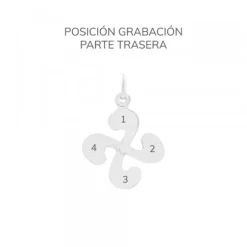 Colgante Lauburu Plata 26mm y Cadena Forza