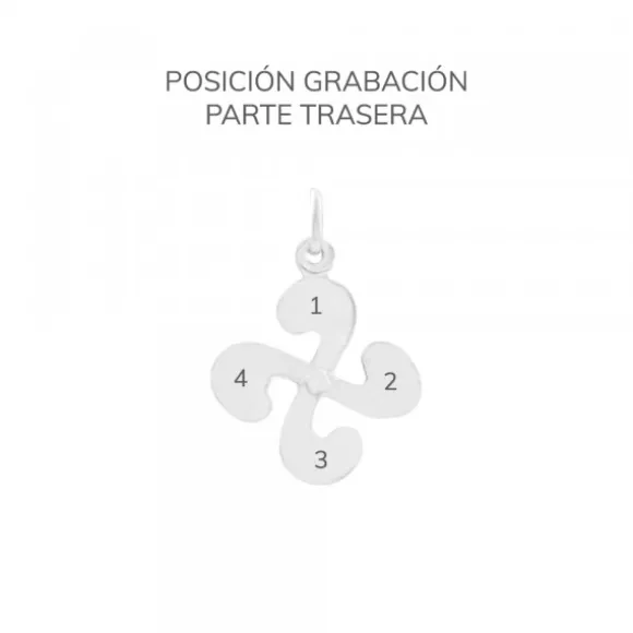 Colgante Lauburu Plata 26mm y Cadena Forza