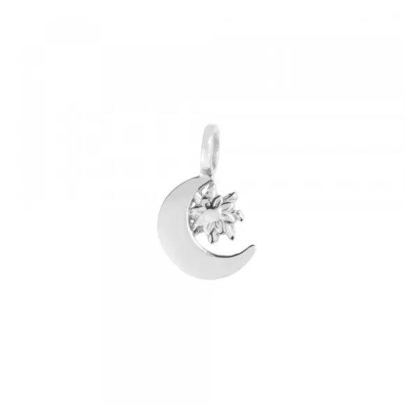 Colgante Luna y Eguzkilore Plata