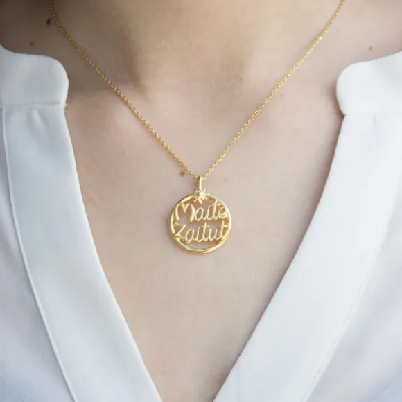 Colgante Maite Zaitut de Plata Dorada