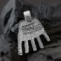 Colgante Mano Irulegi Plata 30mm y Cordón