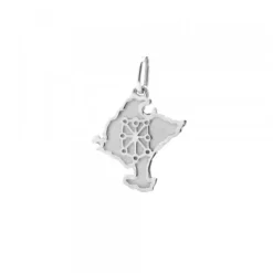 Colgante Mapa Navarra Plata