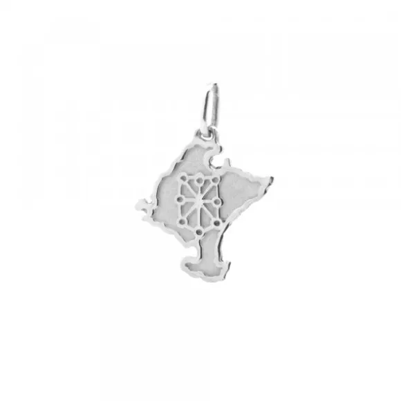 Colgante Mapa Navarra Plata