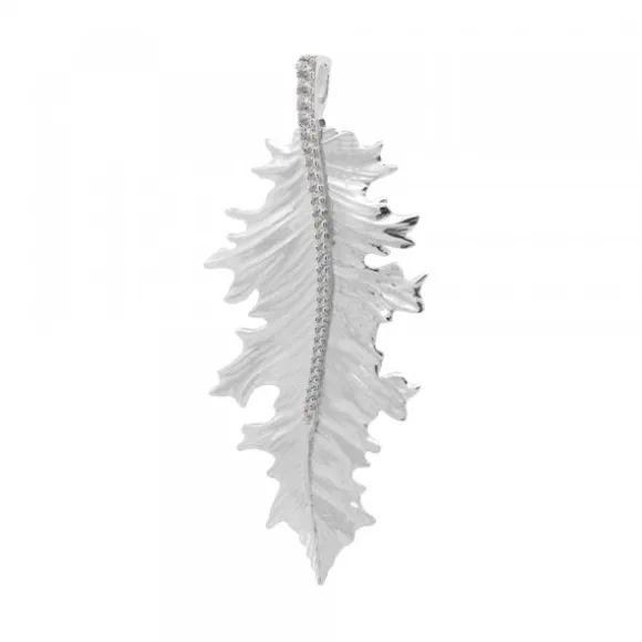 Colgante Mari Grande Plata y Circonitas Blancas