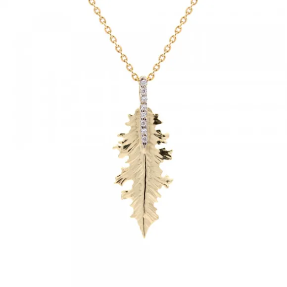 Colgante Mari Mini Plata Dorada y Circonitas