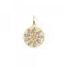 Colgante Medalla Eguzkilore Plata Dorada 13mm